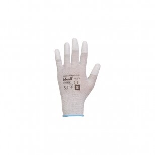 Work gloves coated PU fingers (gray)