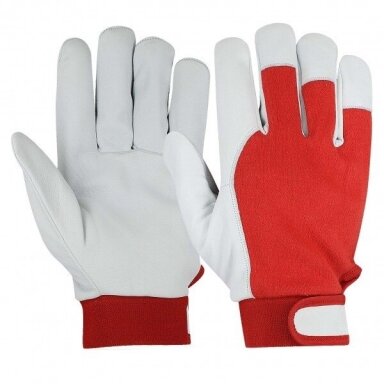 Work gloves made of leather without warming