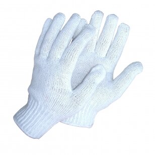 Knitted work gloves without dots, 10d