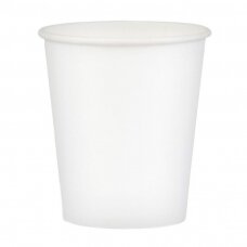 Popieriniai puodeliai baltos spalvos