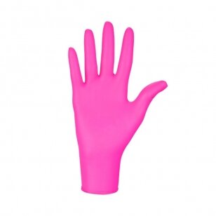 Disposable nitrile gloves pink with collagen, 100 pcs