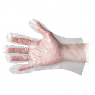 Disposable polyethylene HDPE gloves, 100 pcs