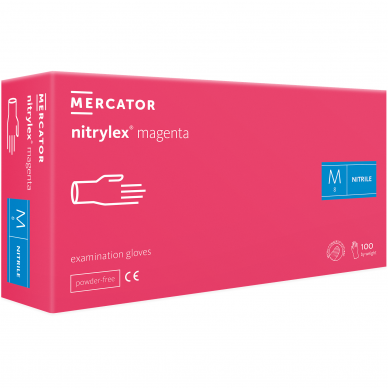 Disposable nitrile gloves pink with collagen, 100 pcs 1